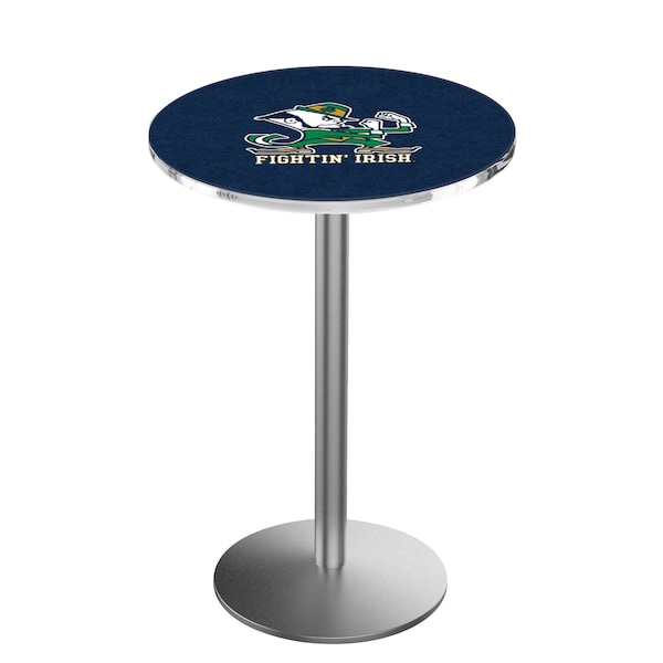42" Stainless Steel Notre Dame Leprechaun Pub Table, 36" dia. Top